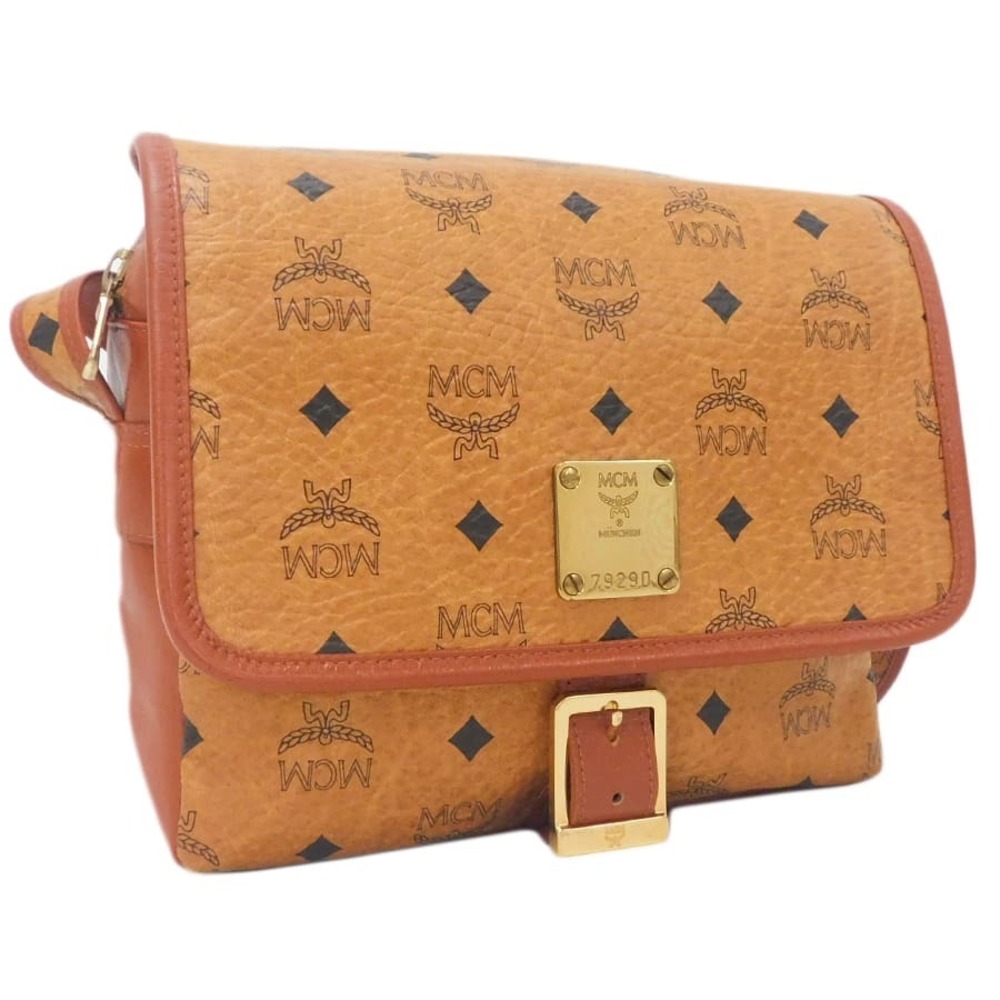 MCM shoulder bag brown leather Visetos